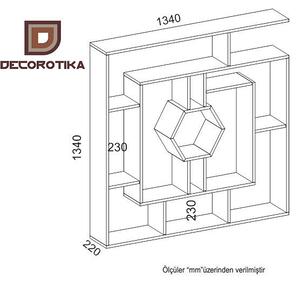 Hanah Home Labrina fehér könyvespolc