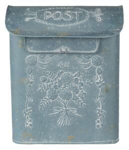Fém postaláda - antikolt kék