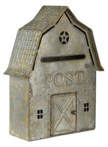 Antikolt fém házikó alakú postaláda