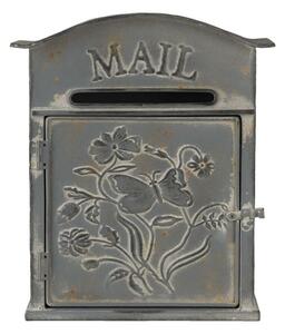 Antikolt szürke fém postaláda