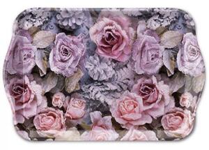 Winter Roses műanyag kistálca 13x21 cm