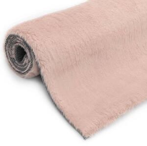 Antik rózsaszín szőnyeg mesterséges nyúlszőrméből KANIN 120 x 160 cm