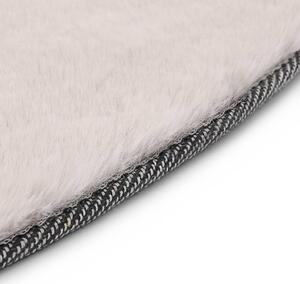 Kerek szürke szőnyeg mesterséges nyúlszőrméből JANES 80 cm