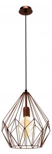 LED lámpa függeszték , mennyezeti , E27 , acél , vörösréz , EGLO , CARLTON , 49258