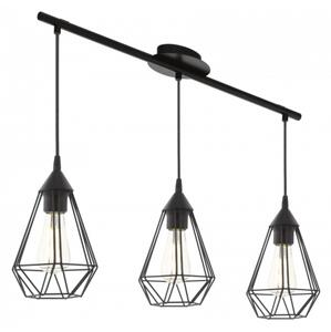 LED lámpa függeszték , mennyezeti , 3 x E27 , acél , fekete , EGLO , TARBES , 94189