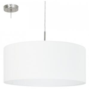 LED lámpa függeszték , mennyezeti , E27 , acél , fehér , matt nikkel , EGLO , PASTERI , 31575