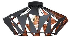 LED lámpa , mennyezeti , E27 , acél , fekete , vörösréz , EGLO , CARLTON 6 , 43399