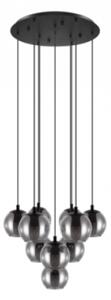 LED lámpa , függeszték , mennyezeti , 65.5 cm , 10 x E27 foglalat , fekete , EGLO , ARISCANI , 98654