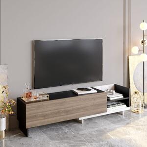 Hanah Home TV Stand White Black Walnut Parion - White, Black, Walnut