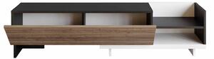 Hanah Home TV Stand White Black Walnut Parion - White, Black, Walnut