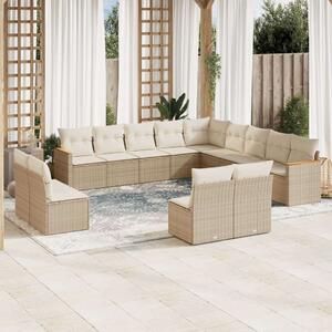 VidaXL Polyrattan Kerti Ülőgarnitúra - 13 részes - Bézs
