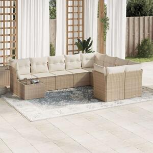 VidaXL Polyrattan Kerti Ülőgarnitúra - 10 részes - Bézs