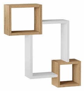 Hanah Home Fali polc Tölgy Fehér Ars3-Sw