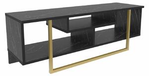 Hanah Home TV állvány fekete, arany Asal 120 - Fekete, arany