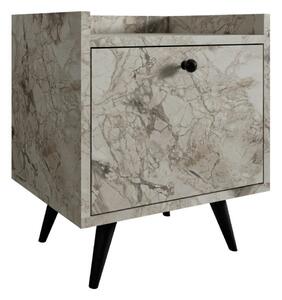 Hanah Home Nightstand Ephesus Marble Dopo - Ephesus Marble