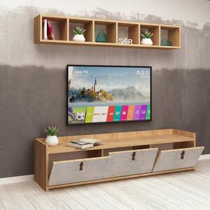 Hanah Home TV Unit Oak White Sleppa