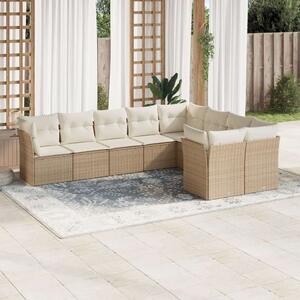 VidaXL Polyrattan Kerti Ülőgarnitúra - 9 részes - Bézs