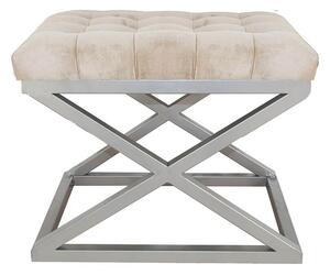 Atelier Del Sofa Silver Cream Capraz puff - ezüst, krém