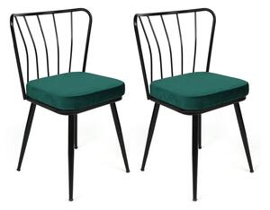 Hanah Home Szék szett (2 darab) Zöld Fekete Yıldız-951 V2