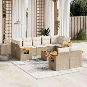 VidaXL Polyrattan Kerti Ülőgarnitúra - 10 részes - Bézs