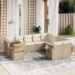 VidaXL Polyrattan Kerti Ülőgarnitúra - 10 részes - Bézs