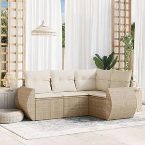 VidaXL Polyrattan Kerti Ülőgarnitúra - 4 részes - Bézs