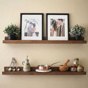 Hanah Home Dekoratív Fa Fali Polc Wooden Raf333