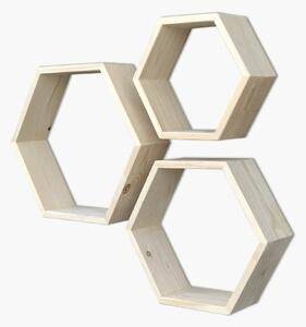 Hanah Home Dekoratív Fa Fali Polc Wooden Raf350