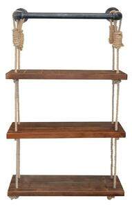 Hanah Home Wall Shelf Walnut Black Gar005