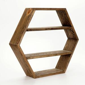 Hanah Home Dekorációs Fa Fali Polc Wooden Raf327