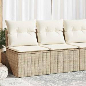 Polyrattan Kerti Ülőgarnitúra - 4 Részes - Bézs