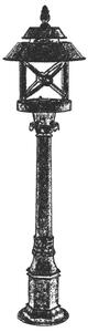 Opviq Outdoor Floor Lamp Brown BSU-68199-BKR-B