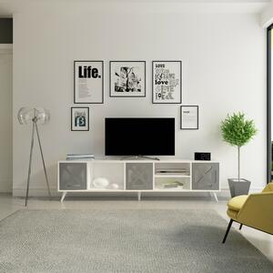 Hanah Home TV állvány Fehér Antracit Sinef - Fehér, Antracit