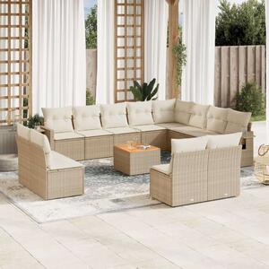 VidaXL Polyrattan Kerti Ülőgarnitúra - 13 részes - Bézs