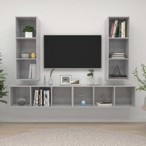| Fali TV Szekrény | Falra szerelhető 4 pcs 37 x 37 x 107.5 cm