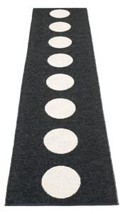 Fekete-fehér kültéri-beltéri futószőnyeg 70x300 cm Vera Black – Pappelina