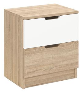 Hanah Home Lento Éjjeliszekrény Sonoma tölgy, Fehér