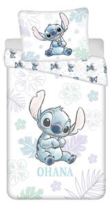 Fehér egyszemélyes pamut gyerek ágyneműhuzat 140x200 cm Lilo and Stitch "Ohana White" – Jerry Fabrics