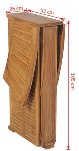 VidaXL tömör tíkfa összecsukható bárasztal 155 x 53 x 105 cm