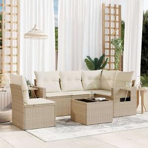 VidaXL Polyrattan Kerti Ülőgarnitúra - 6 részes - Bézs
