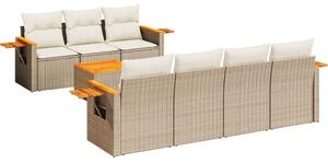VidaXL Polyrattan Kerti Ülőgarnitúra - 8 részes - Bézs