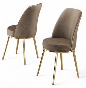 Hanah Home Szék szett (2 darab) Cappuccino Gold Pefa - Cappuccino, Arany