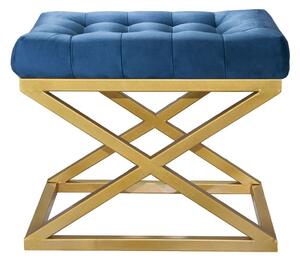 Atelier Del Sofa Puff Gold Blue Capraz - Arany, kék