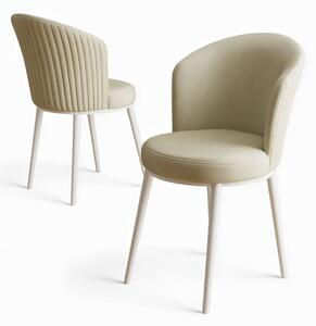 Hanah Home szék szett (2 darabos) Cream White Risa - krém, fehér