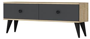 Hanah Home TV Stand Sapphire Oak Anthracite Mona 120 - Sapphire Oak, Anthracite