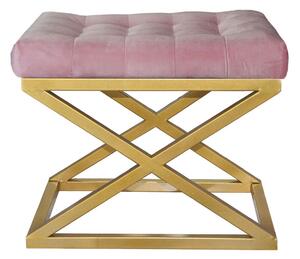 Atelier Del Sofa Puff Gold Pink Capraz - Arany, Rózsaszín