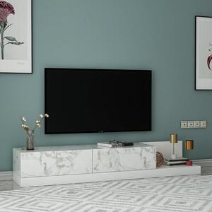 Hanah Home TV állvány Marmo Marble White Major - márvány hatású, fehér