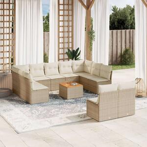 VidaXL Polyrattan Kerti Ülőgarnitúra - Bézs - 12 részes