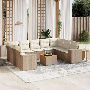 VidaXL Polyrattan Kerti Ülőgarnitúra - 10 részes - Bézs