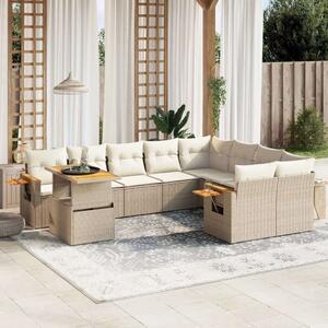 VidaXL Polyrattan Kerti Ülőgarnitúra - Bézs - 10 részes
